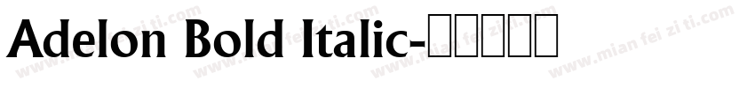 Adelon Bold Italic字体转换